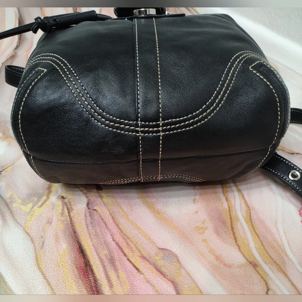 Coach #3559 Soho Black Leather
Drawstring Mini Backpack - Picture 6 of 13